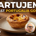 Miniatura odcinka 0 podcastu Portugalia Gourmet: Startujemy! Janusz St. Andrasz i Manuel Maioral na tle pastel de nata.